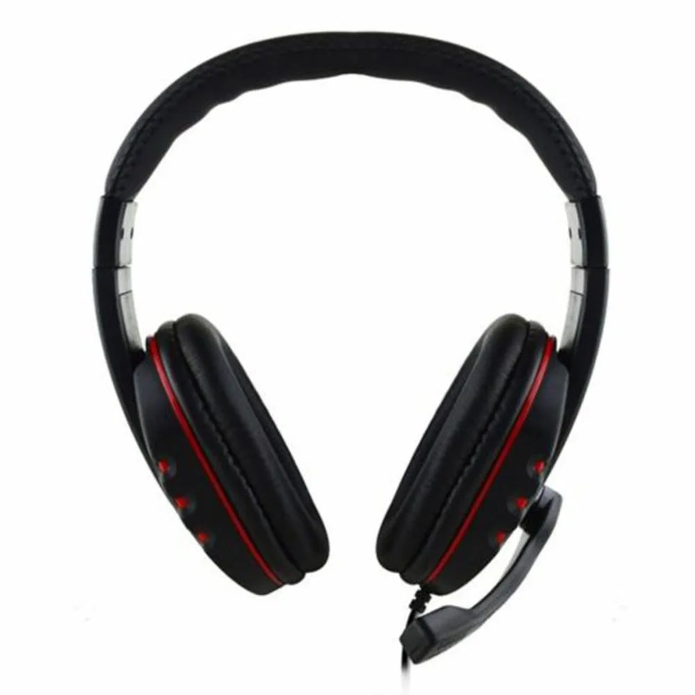 Gaming Headset 3,5mm Over-Ear – HD-mikrofon Omnidirektionell Stereo PS4 PC Smartphone 210x190x90mm Röd Blå
