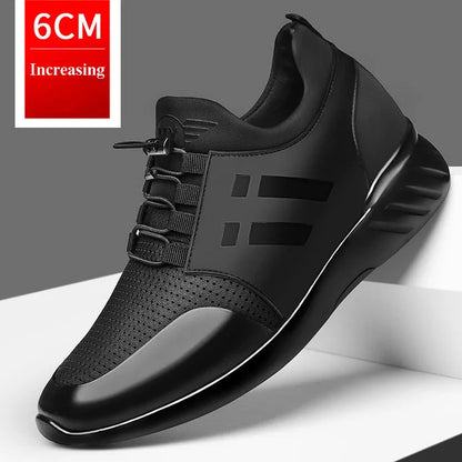 Höjande sneakers för herr – dold klack 6–8 cm, andningsbart material