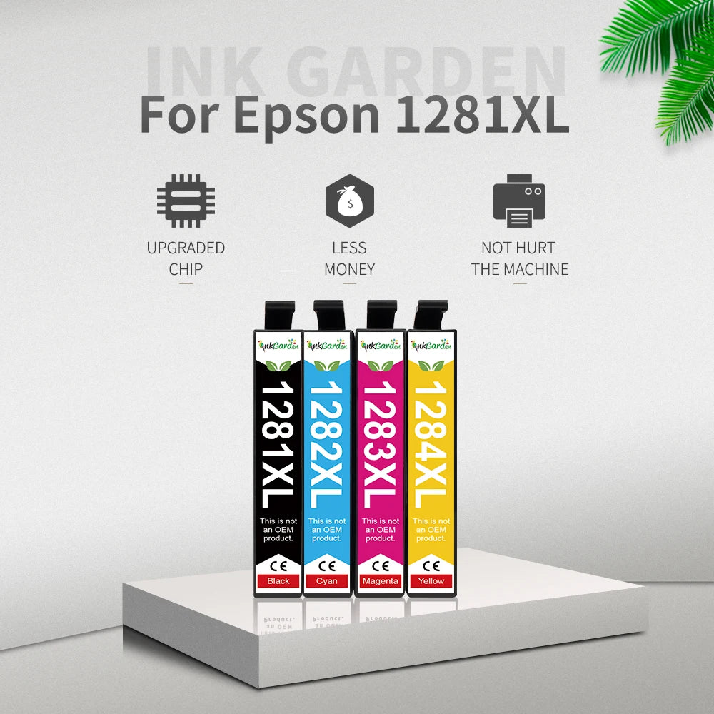 1281 Bläckpatron för Epson T1281 T1282 T1283 Kompatibel SX125 SX130 SX230 SX235W SX420W SX425W SX430W SX435W Skrivare XL