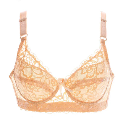 Hot Full cup thin underwear small bra plus size wireless adjustable lace Women's bra breast cover B C D cup Large size Lace Bras