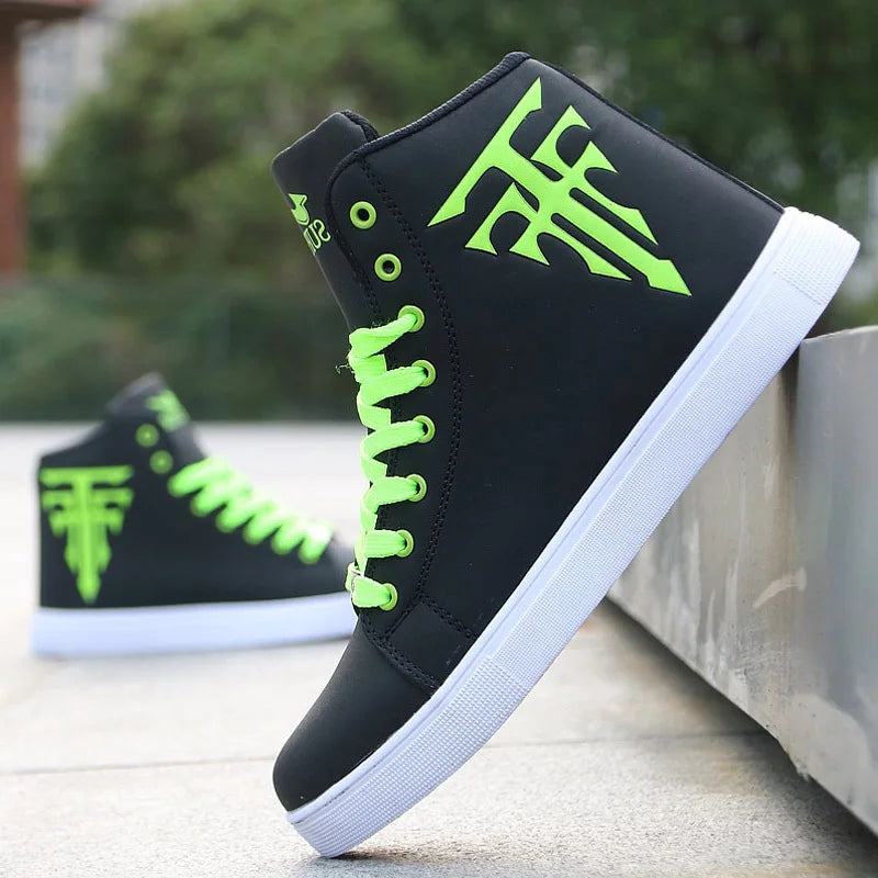 2021 New Men's High Top Sports Shoes Vulcanized Shoes Canvas Shoes Men's Casual Sports Shoes Autumn and Winter Skateboard Shoes