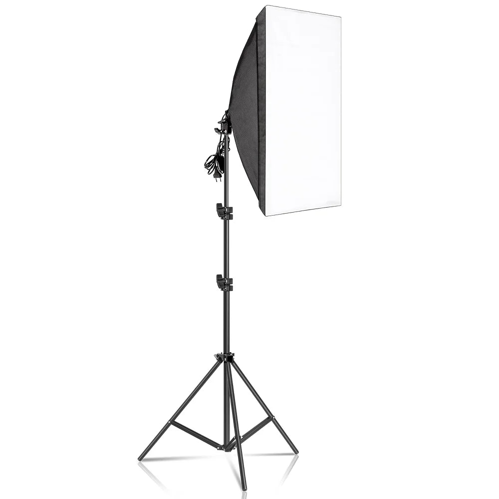 SH 1pc-3Pcs Photography 50x70CM Softbox Lighting Kits Professional Light System With E27 Photographic Bulbs Photo Studio