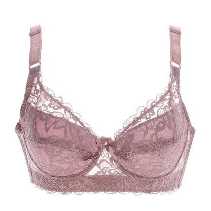 Hot Full cup thin underwear small bra plus size wireless adjustable lace Women's bra breast cover B C D cup Large size Lace Bras