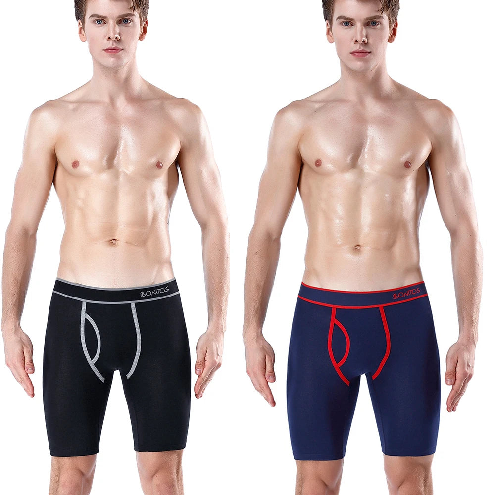 BONITOS 5-pack Långa Boxershorts – Kamouflage, Gylf, Bekväm Passform, S–XXL