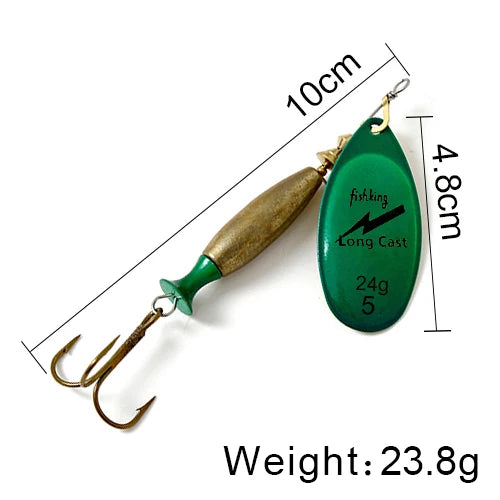 NGB 1PC Long Cast 4#-18g 5#-24g Spinner Lure Bait Spoon Lures Pike Metal Fishing Lure Bass Hard Bait With Hooks