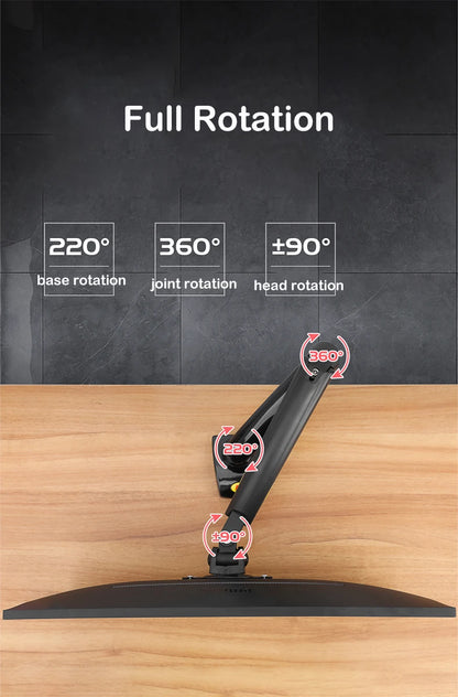 NB NORTH BAYOU F80 A5 Desktop Gas Spring 17-30" LCD LED Monitor Holder Mount Arm Full Motion Display Stand Loading 2-9 Kgs