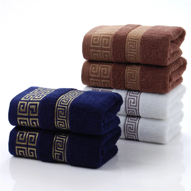 100% Pure Cotton Towel 34x73cm Embroidered Towels  For Adults Quick-Dry Thicken Soft Face Towels Absorbent