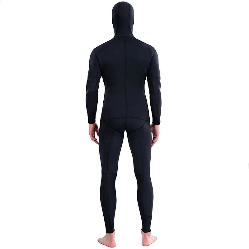 Diving Scuba Under Water Fishing SCR 3MM Black Neoprene Wetsuit Spearfishing Fishing Cold Warm Winter Two-piece Diver Suit