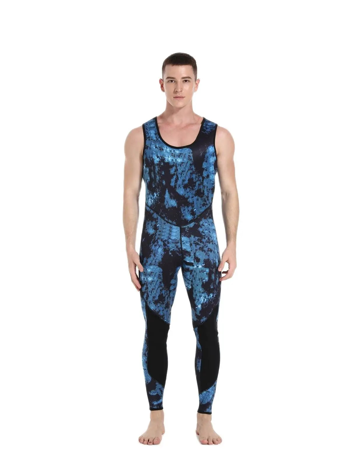 HOT Camouflage Long Sleeve Fission Hooded 2 Pieces Of 1.5/3MM Neoprene Submersible Suit For Men Keep Warm Waterproof Diving Suit