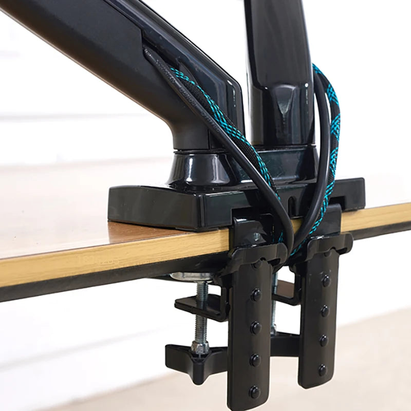 New NB F160 Gas Spring Desktop 17'-27' Dual Monitor Holder Arm With 2 USB3.0 Monitor Mount Bracket Load 2-9 Kg Each Arm