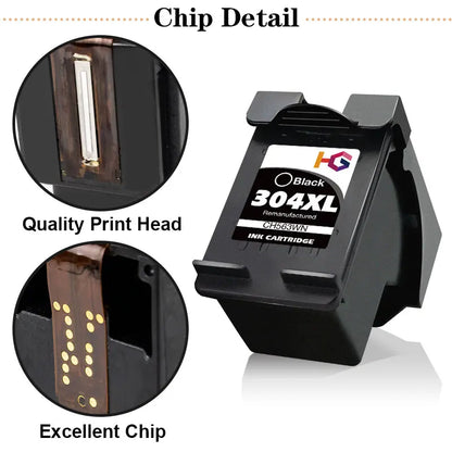 Blekkasset 304XL for HP 304 HP304 Deskjet 2600 3700 5000 Envy