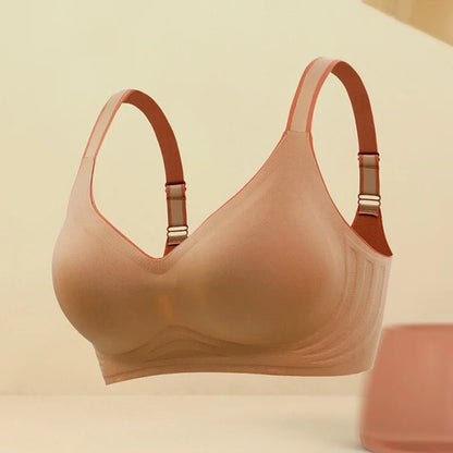 Plus Size Women's Underwear Seamless Sexy No Steel Ring Bra Push-Ups Comfortable Close-Fitting Shockproof