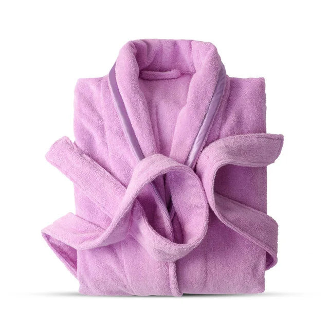 100% Cotton Toweling Terry Robe Lovers Soft Bath Robe Men And Women Nightrobe Sleepwear Male Casual Home Bathrobe Hotel Robe