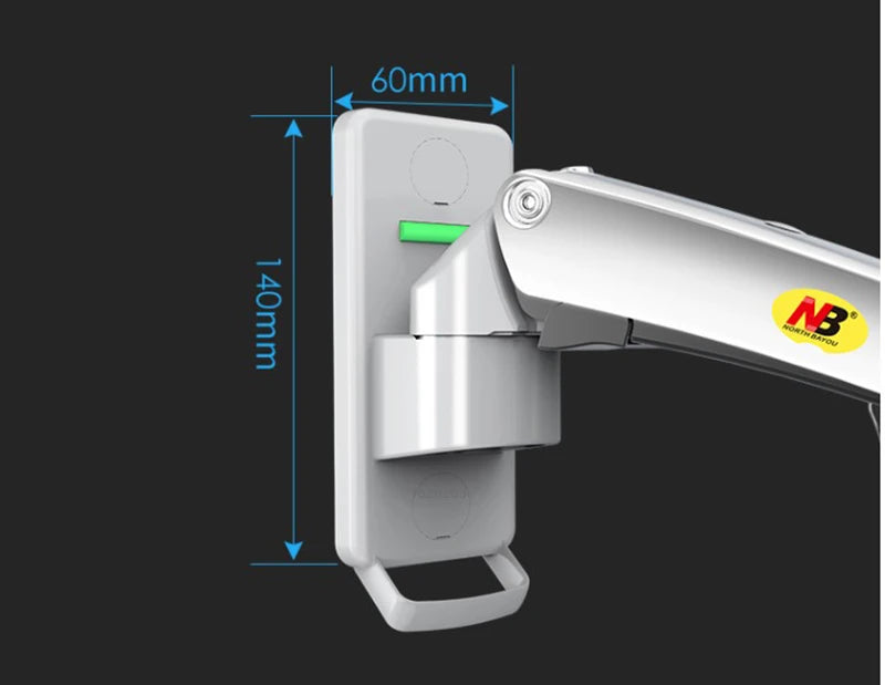 17-27" Gas Spring Full Motion TV Wall Mount LCD LED Monitor Holder Aluminum Arm Bracket NB F120