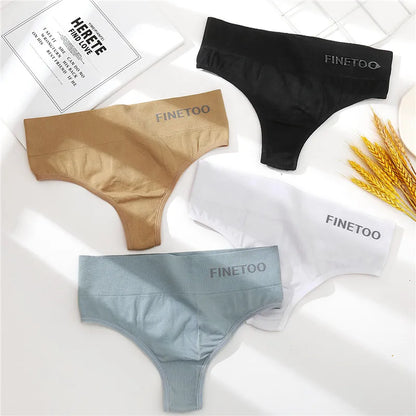 FINETOO 2PCS/Set M-2XL Bodyshaper G-String Panties Women Slim Underwear Female Lingerie Sexy Lady Thongs High Waist Underpants