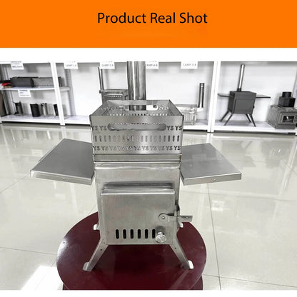 Indoor Pellet Stove Fireplace ACrylic Main Material Solid Hemlock Wood Burning Oven with Dry Steam Function for Villas