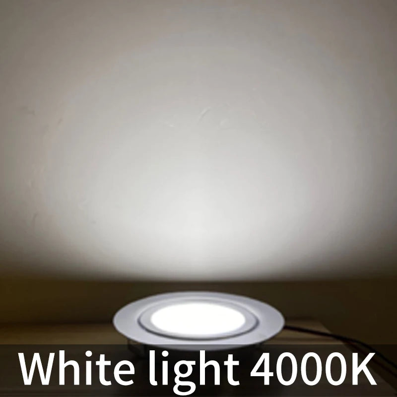 Ultratunn LED Downlight IP65 – 3W, DC 12V/24V, Varmvit/Neutralvit/Kallvit, Svart/Vit/Silver/Rostfritt, Husbil & Badrum