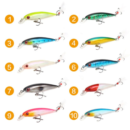 FLYSAND Laser Minnow Fishing Lure Pesca Hooks Fish Wobbler Tackle Crankbait Artificial Japan Hard Bait 90mm 7.2g Swimbait 1PCS