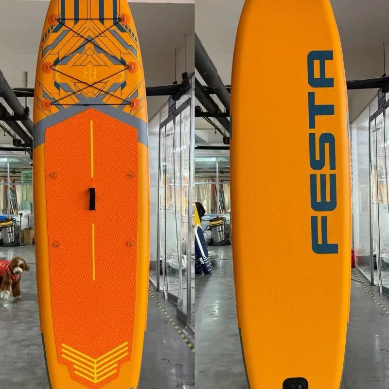 10'6" All-in-One Inflatable SUP Board, Complete Set Stand up Paddle Board for Racing
