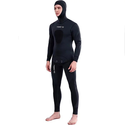 Diving Scuba Under Water Fishing SCR 3MM Black Neoprene Wetsuit Spearfishing Fishing Cold Warm Winter Two-piece Diver Suit
