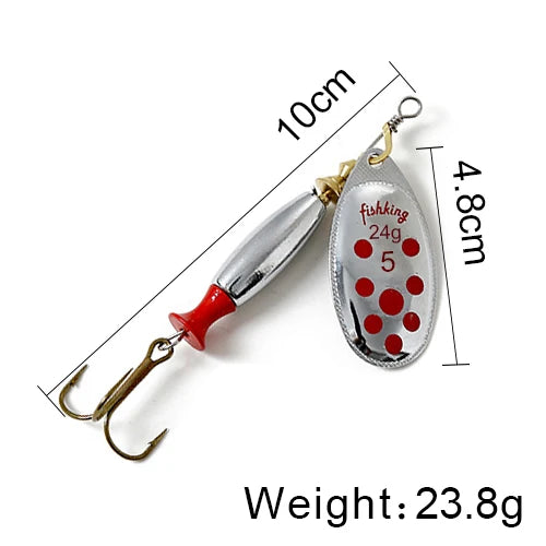 NGB 1PC Long Cast 4#-18g 5#-24g Spinner Lure Bait Spoon Lures Pike Metal Fishing Lure Bass Hard Bait With Hooks