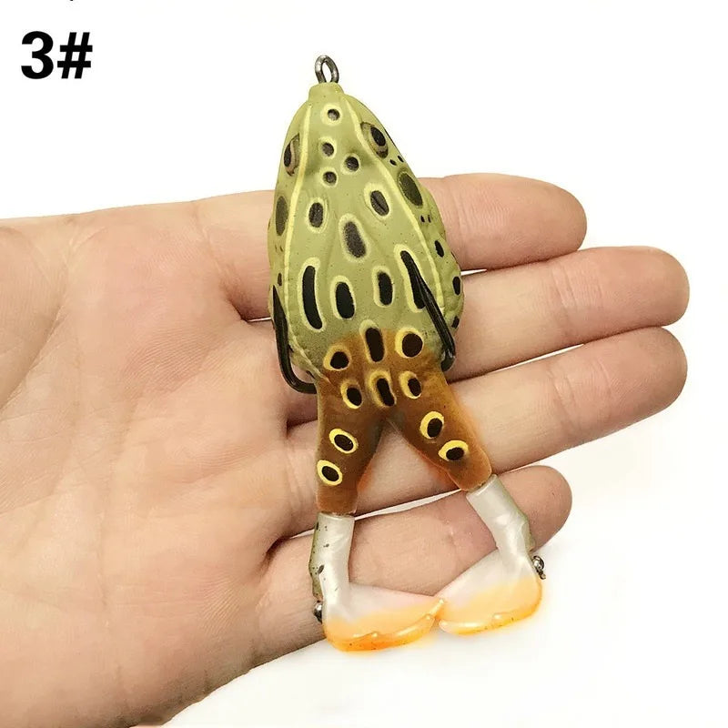 Double Propeller Thunder Frog Fishing Lure 9cm/13.6g Floating Bionic Soft Lure Carp Fishing Artificial Crankbait Minnow Lure