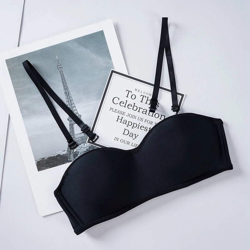 Women Invisible Bra Strapless Bralette 1/2 Cup Women's Underwear Sexy Lingerie Female Seamless Party Wedding Bras