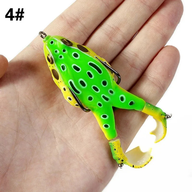 Double Propeller Thunder Frog Fishing Lure 9cm/13.6g Floating Bionic Soft Lure Carp Fishing Artificial Crankbait Minnow Lure