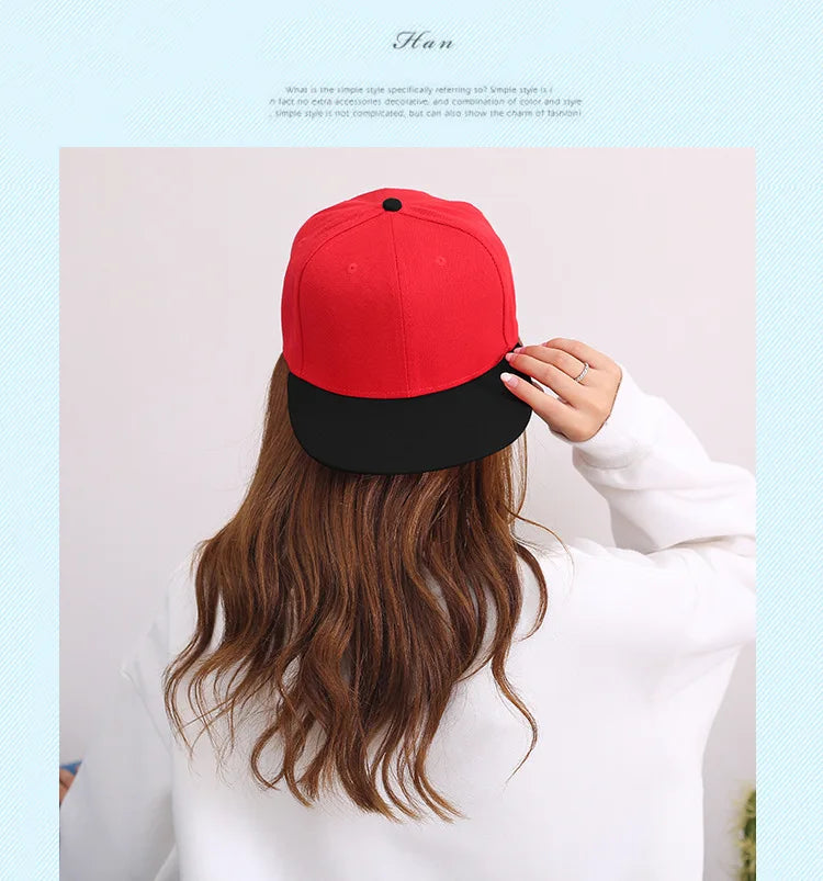 Unisex Cheap Custom Hip hop Flat Trucker Hats For Dance Caps Women Men Solid Color Adjustable Flat Bill Snpback Hat with Logo