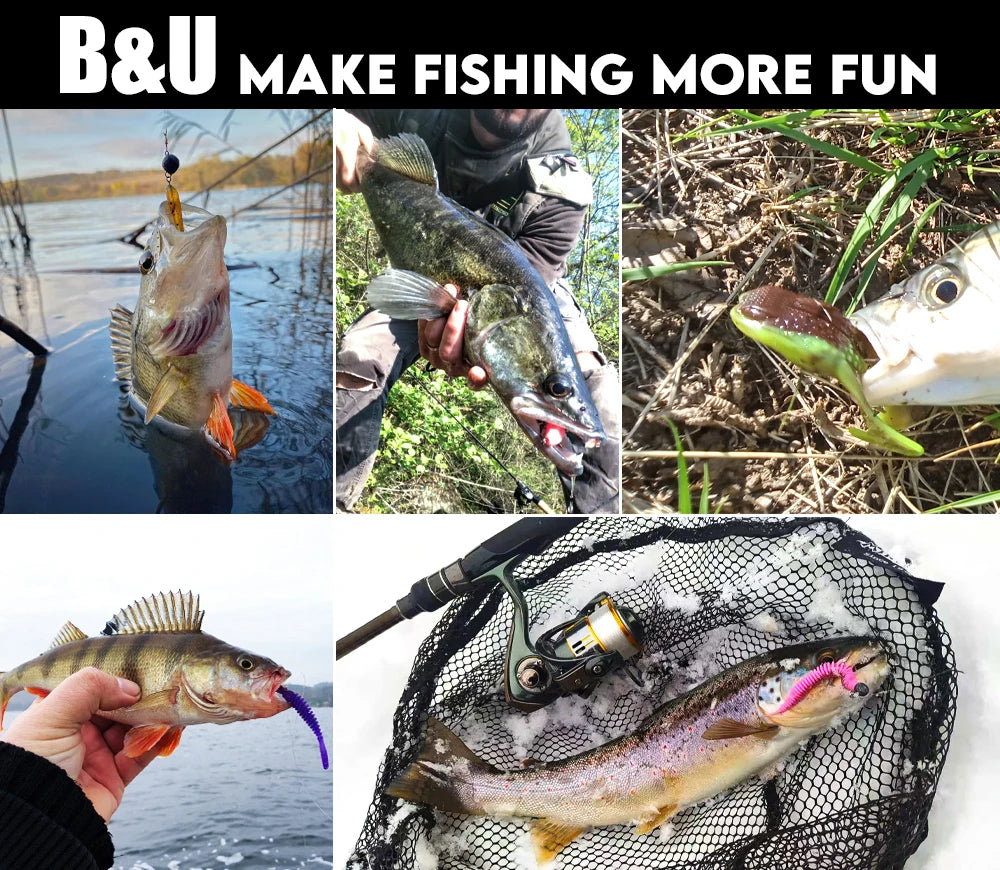 B&U Thin Wire Offset EWG Worm Hook with big rings Carbon Steel Crank Hooks Fishing Accessories For Soft lure tackle 12pcs