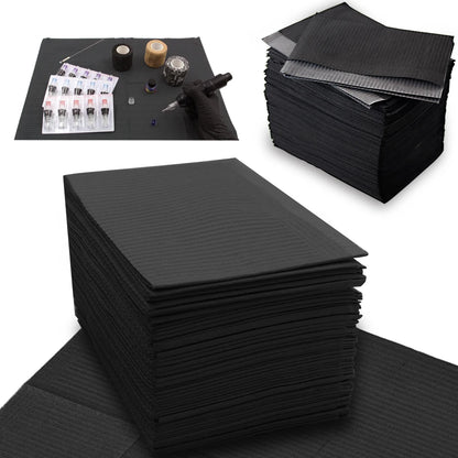 250/125/50/20pcs Black Tattoo Cleaning Wipes Pad Disposable Dental Piercing Bibs Waterproof Sheets Paper Tattoo Accessories
