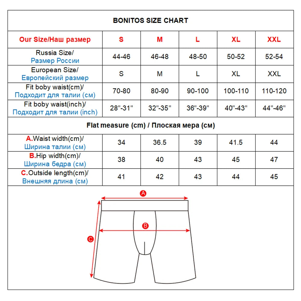 BONITOS 5-pack Långa Boxershorts – Kamouflage, Gylf, Bekväm Passform, S–XXL