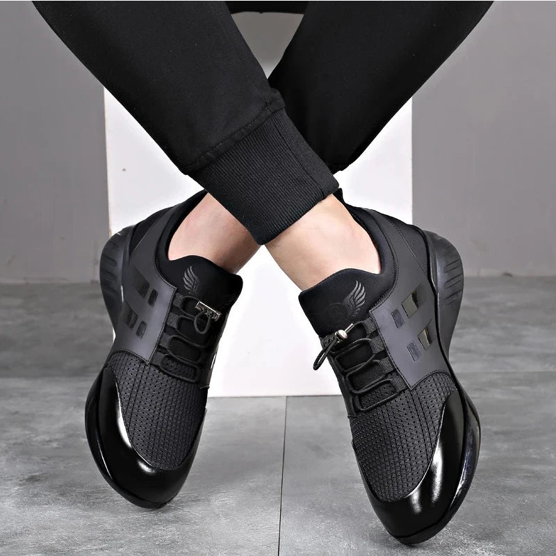 Höjande sneakers för herr – dold klack 6–8 cm, andningsbart material