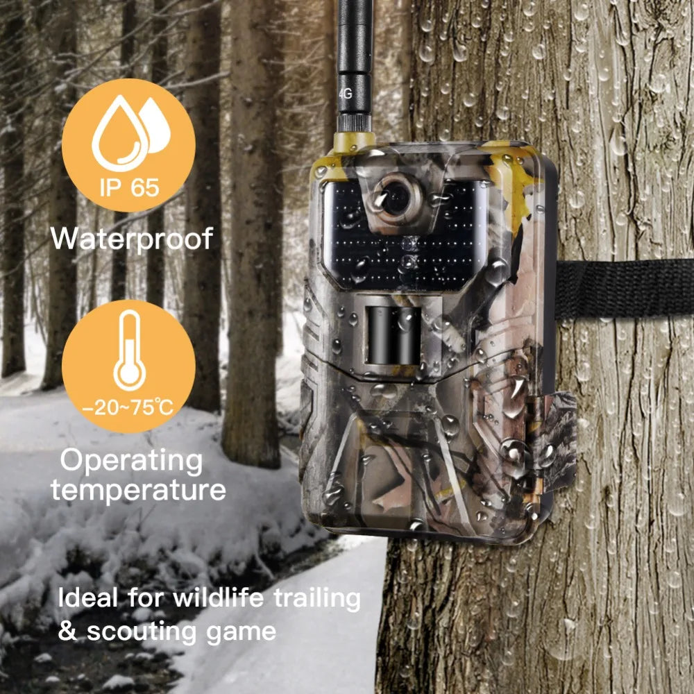 4G FTP SMTP  MMS SMS Email Trail Camera Wireless Wildlife Wild Hunting Cameras Cellular Mobile HC900LTE 20MP 1080P Night Vision