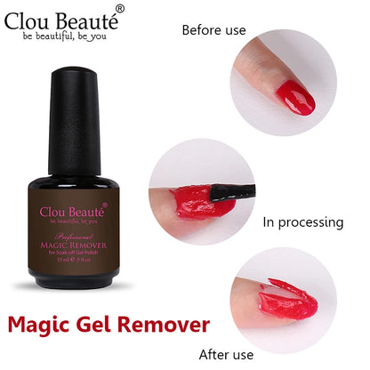 Clou Beaute Gel Nail Polish Neon Brown Royal Blue Red Green Pastal Nude Nail Art Varnishes Gel Lacquer Top Coat UV Gel Nail
