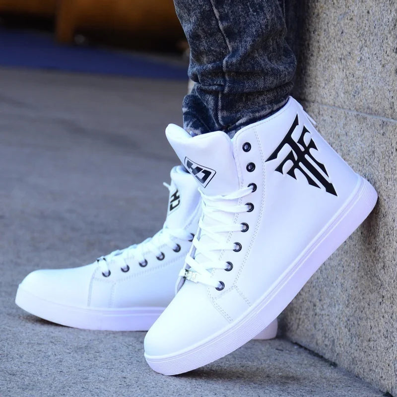 2021 New Men's High Top Sports Shoes Vulcanized Shoes Canvas Shoes Men's Casual Sports Shoes Autumn and Winter Skateboard Shoes