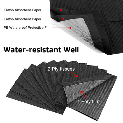 250/125/10pcs Tattoo Clean Pad Disposable Colorful Dental Bibs Tattoo Table Covers Cleaning Wipes Napkin Tattoo Accessories