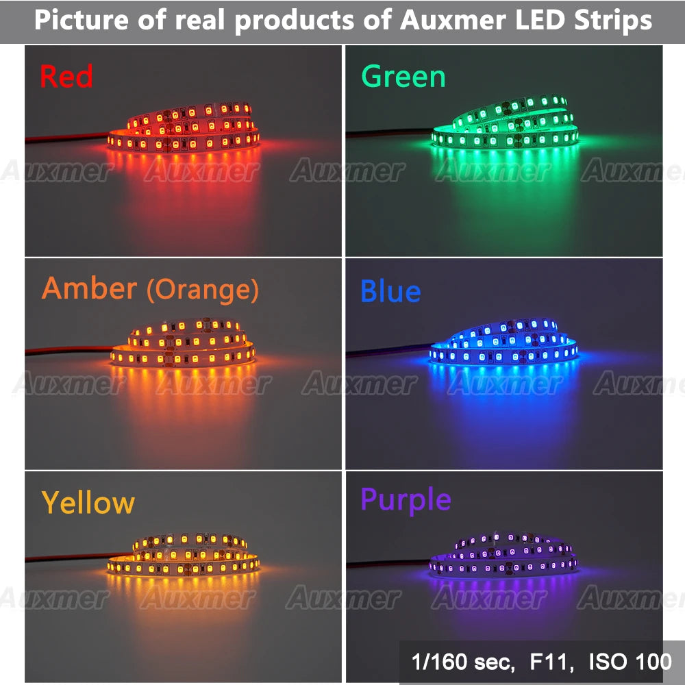 High Power 2835 LED Strip Lights,Mono Color,120LEDs/m 240LEDs/m,CRI＞95/90,3SDCM,Super Bright Flex LED DC12/24V,5m/reel,IP20