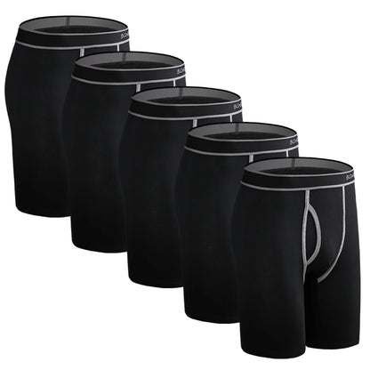 BONITOS 5-pack Långa Boxershorts – Kamouflage, Gylf, Bekväm Passform, S–XXL