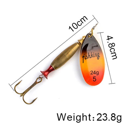 NGB 1PC Long Cast 4#-18g 5#-24g Spinner Lure Bait Spoon Lures Pike Metal Fishing Lure Bass Hard Bait With Hooks