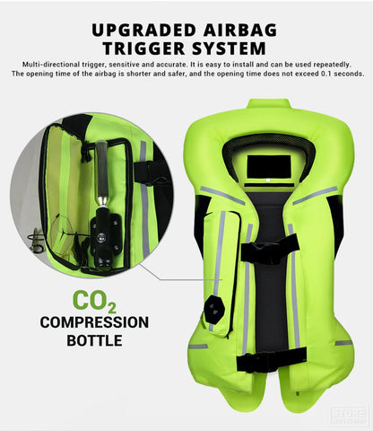 Motorcycle Airbag Vest Motorcycle Jacket Safty Life Jacket Moto Air Bag Vest Motocross Riding CE Airbag Reflective Safety Vest