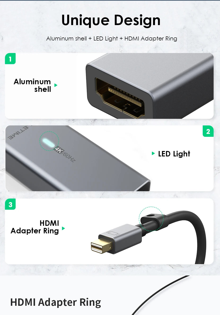CABLETIME Mini Displayport till HDMI-adapter C315