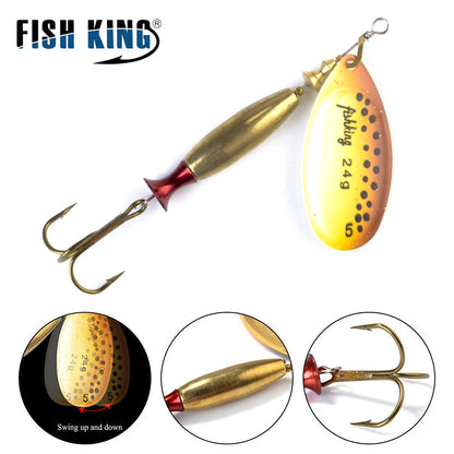 NGB 1PC Long Cast 4#-18g 5#-24g Spinner Lure Bait Spoon Lures Pike Metal Fishing Lure Bass Hard Bait With Hooks