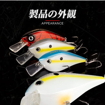 Hunthouse Fishing Hard Lures Crank Lure Floating 65mm/16.5g KVD 2.5 Squarebill Crankbait Wobblers Swimbait For Bass Pike Trout