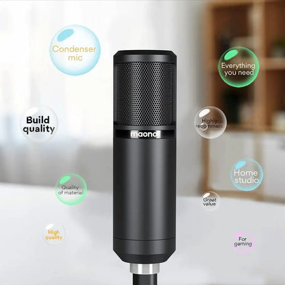 MAONO PM320S XLR Condenser Microphone Kit Professional Cardioid Vocal Studio Recording Mic for Streaming Voice Over Home-Studio