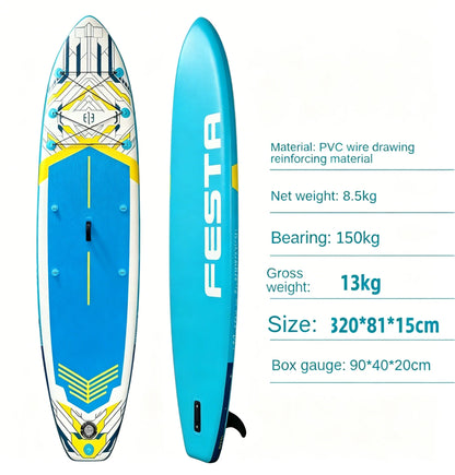 10'6" Stand up Paddle Board, 320cm Inflatable SUP Board for Cruising Fishing & Yoga