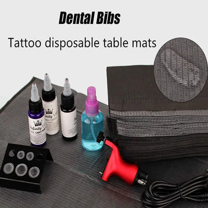 250/125/10pcs Tattoo Clean Pad Disposable Colorful Dental Bibs Tattoo Table Covers Cleaning Wipes Napkin Tattoo Accessories