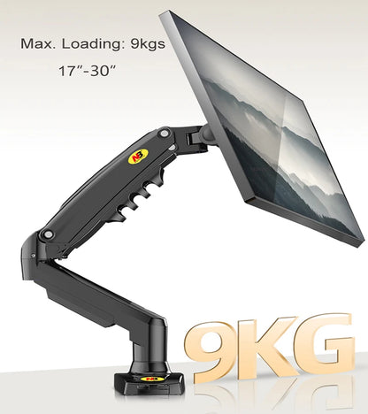 NB NORTH BAYOU F80 A5 Desktop Gas Spring 17-30" LCD LED Monitor Holder Mount Arm Full Motion Display Stand Loading 2-9 Kgs