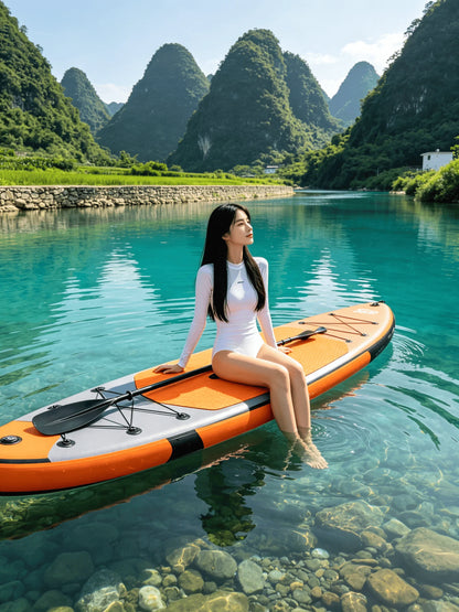 10'6" Stand up Paddle Board, 320cm Inflatable SUP Board for Cruising Fishing & Yoga