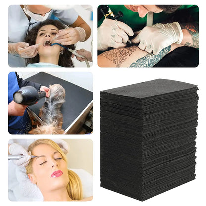 250/125/10pcs Tattoo Clean Pad Disposable Colorful Dental Bibs Tattoo Table Covers Cleaning Wipes Napkin Tattoo Accessories
